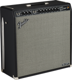 Fender Tone Master Super Reverb guitar amplifier combo with vintage-style control panel and silver grille cloth.