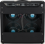Fender Tone Master Super Reverb combo guitar amplifier with control knobs and speaker grille, black finish, for electric guitar.