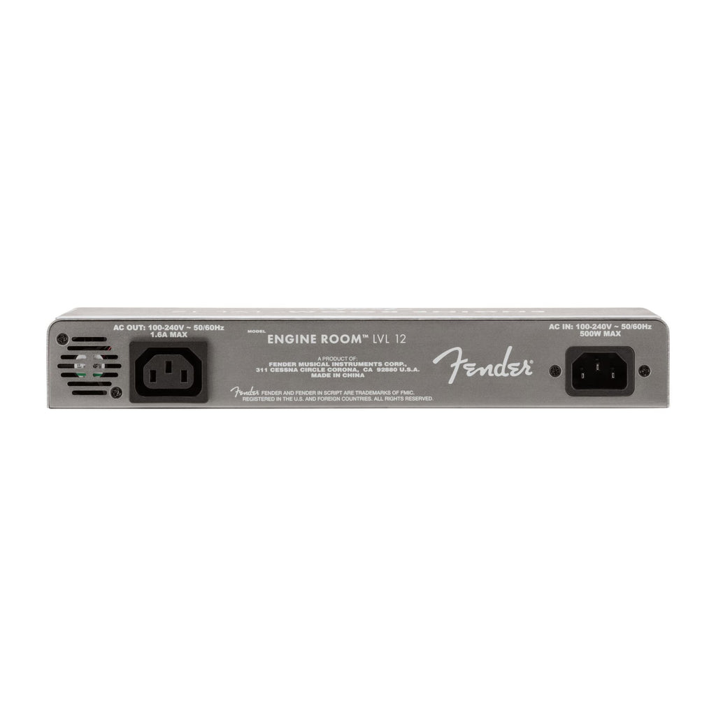 Fender Engine Room LVL12 pedalboard power supply with multiple effect power outputs for guitar pedals.