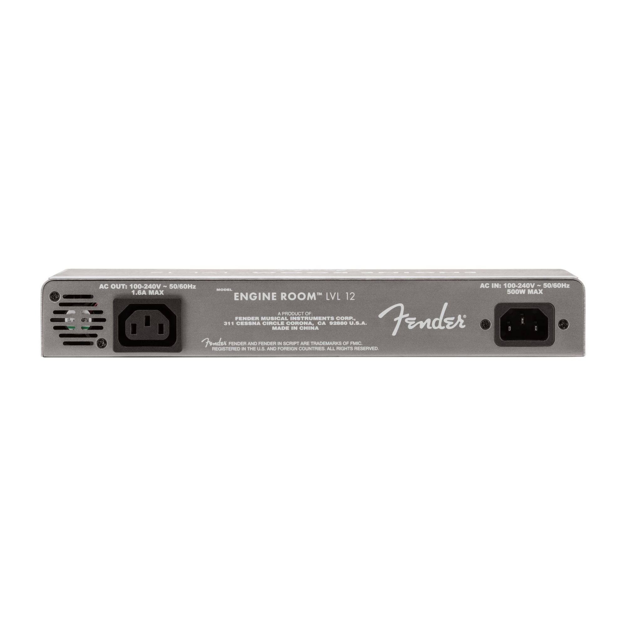 Fender Engine Room LVL12 pedalboard power supply with multiple effect power outputs for guitar pedals.