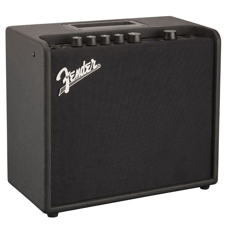 Fender Mustang LT25 25W guitar combo amplifier with 8-inch speaker and built-in effects, perfect for practice and small performances.