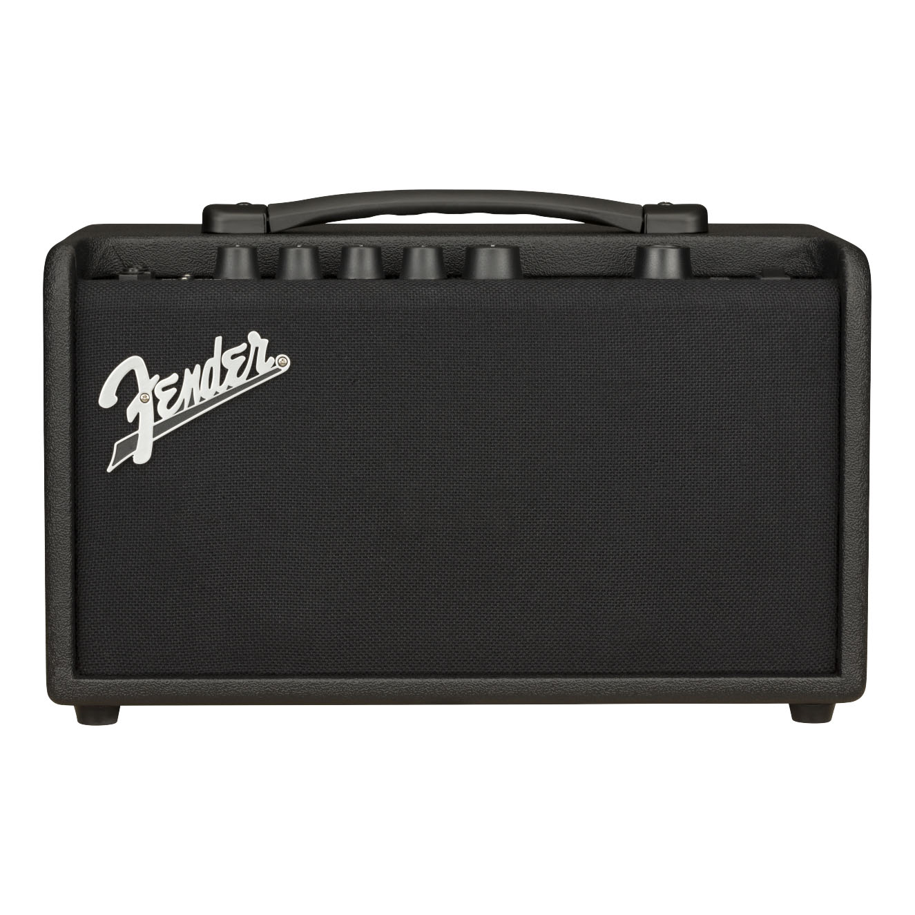 Fender Mustang LT40S 40W stereo modeling guitar amplifier with control knobs and speaker grille visible.