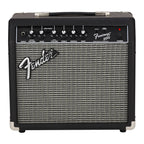 Fender Frontman 20G guitar combo amplifier with 8-inch speaker, compact design, and control knobs on the front panel.