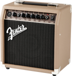 Fender Acoustasonic 15W acoustic guitar combo amplifier with a 6-inch speaker and control panel on the front