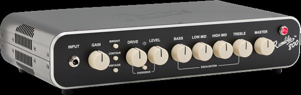 Fender Rumble 800 HD bass amplifier head with control knobs and display, designed for professional bass guitar amplification.