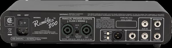 Fender Rumble 800 HD bass head amplifier with control knobs and display, designed for professional bass guitar sound.