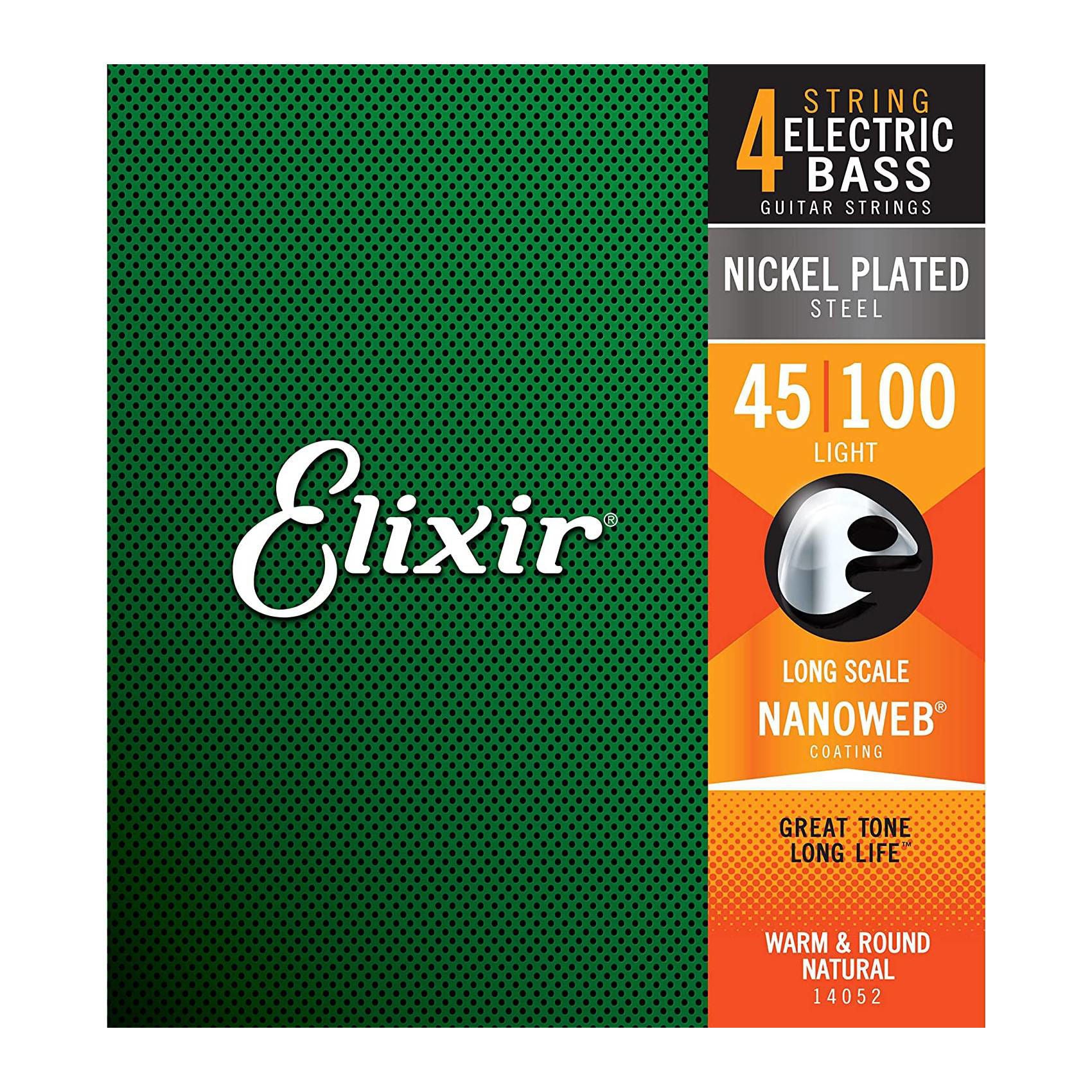 Elixir 14052 Nanoweb Light 45-100 Bass Strings