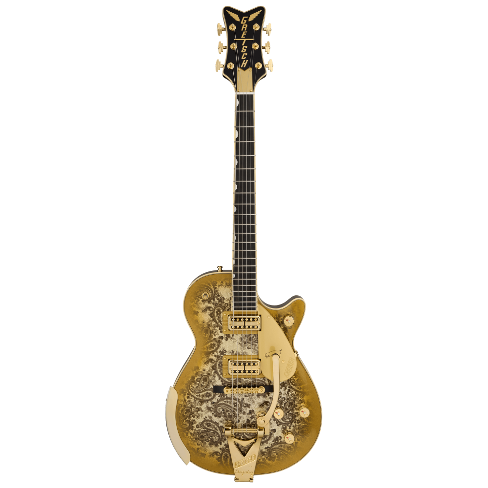 Gretsch G6134TG LTD Paisley Penguin  String-Thru Bigsby Ebony FB -  Gold