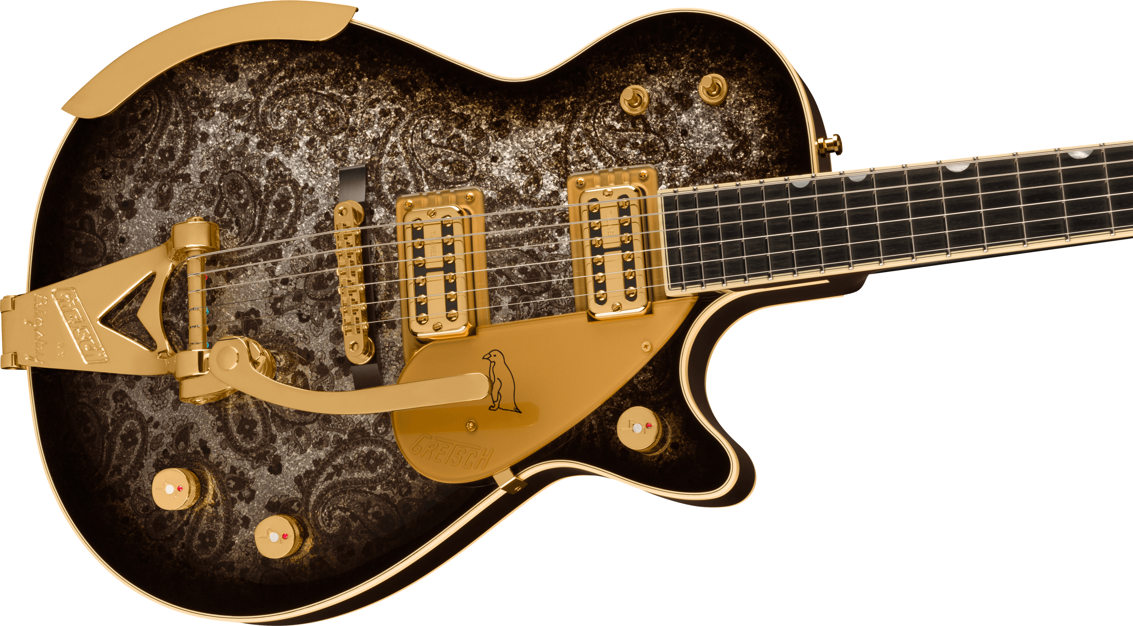 Gretsch G6134TG Limited Edition Penguin Electric Guitar - Black Paisley