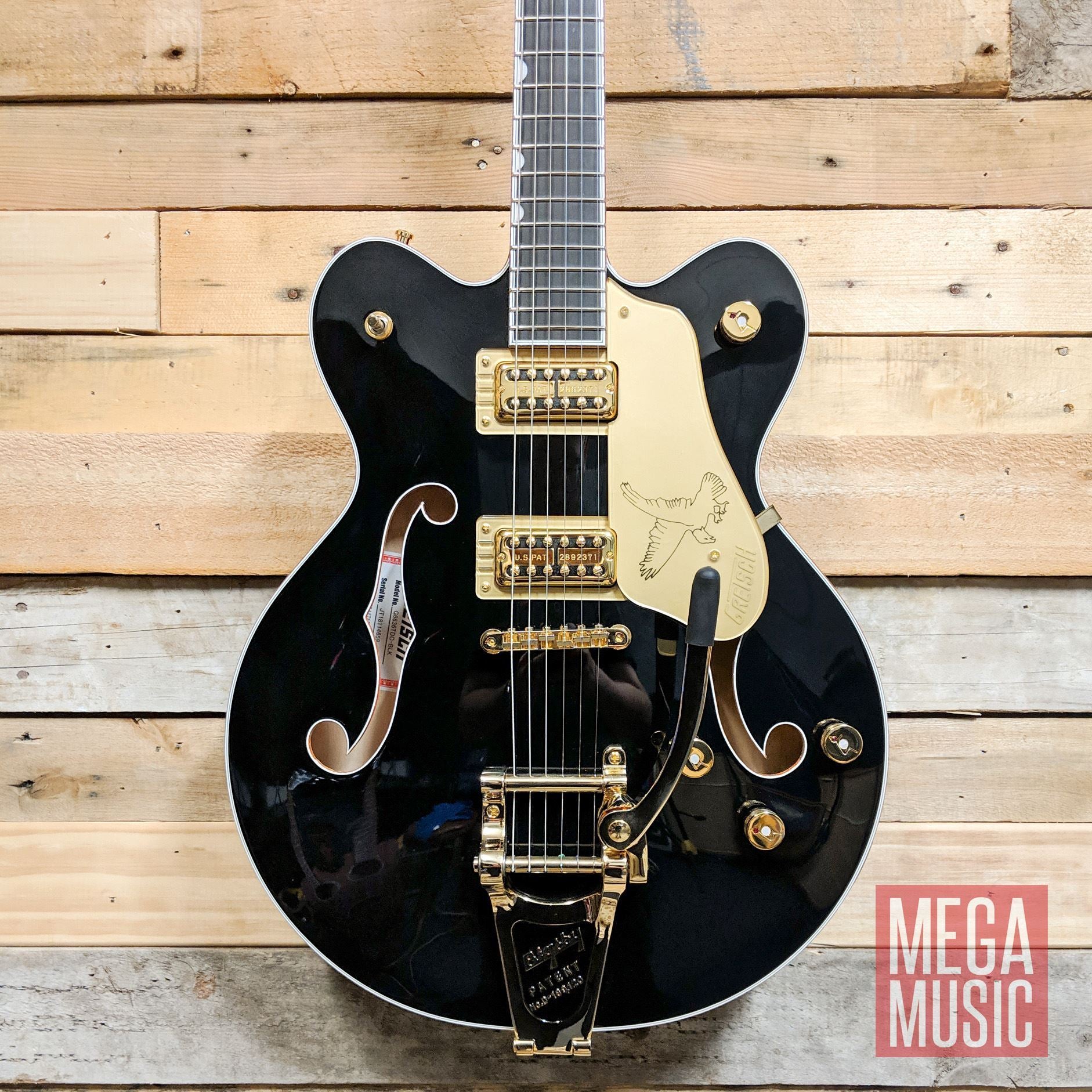 Gretsch G6636T Players Edition Falcon Center Block Double-Cut with String-Thru Bigsby - Ebony Fretboard - Black