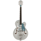 Gretsch G6118T Limited Edition 140th Double Platinum Anniversary Hollow Body Electric Guitar with String-Thru Bigsby in 2 Tone Pure Platinum/Stone Platinum