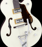 Gretsch G6118T Players Edition Anniversary Hollow Body Electric Guitar with Bigsby in Vintage White and Walnut