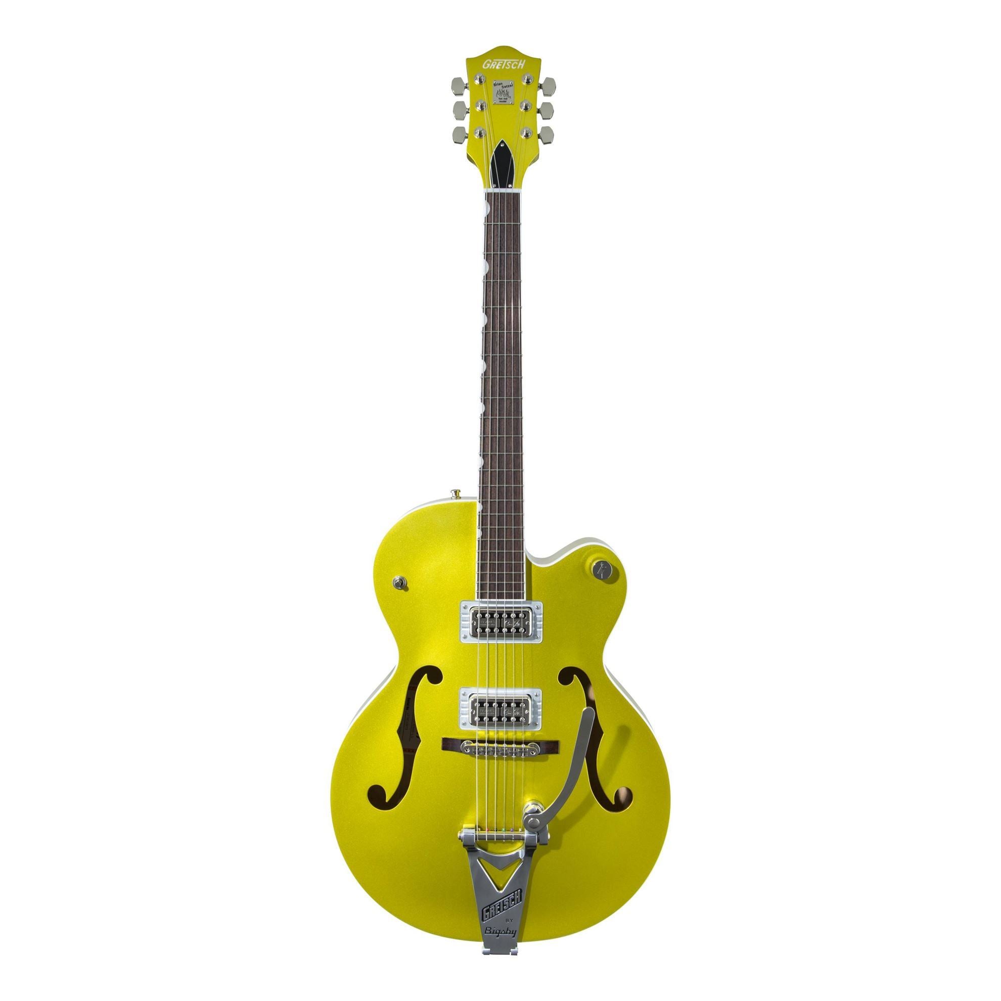 Gretsch G6120T-HR Brian Setzer Signature Hot Rod Hollow Body Electric Guitar - Rosewood Fretboard - Lime Gold