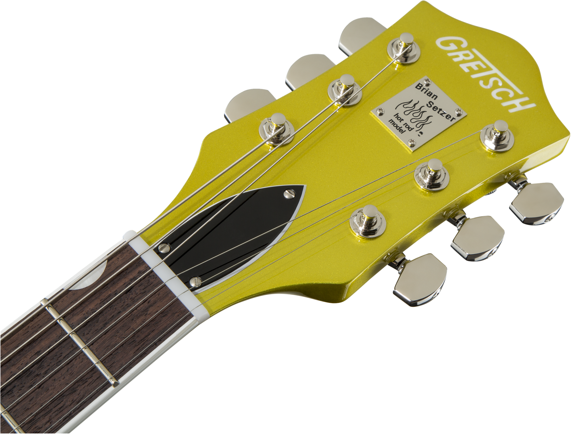 Gretsch G6120T-HR Brian Setzer Signature Hot Rod Hollow Body Electric Guitar - Rosewood Fretboard - Lime Gold