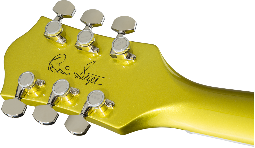 Gretsch G6120T-HR Brian Setzer Signature Hot Rod Hollow Body Electric Guitar with Rosewood Fretboard in Lime Gold