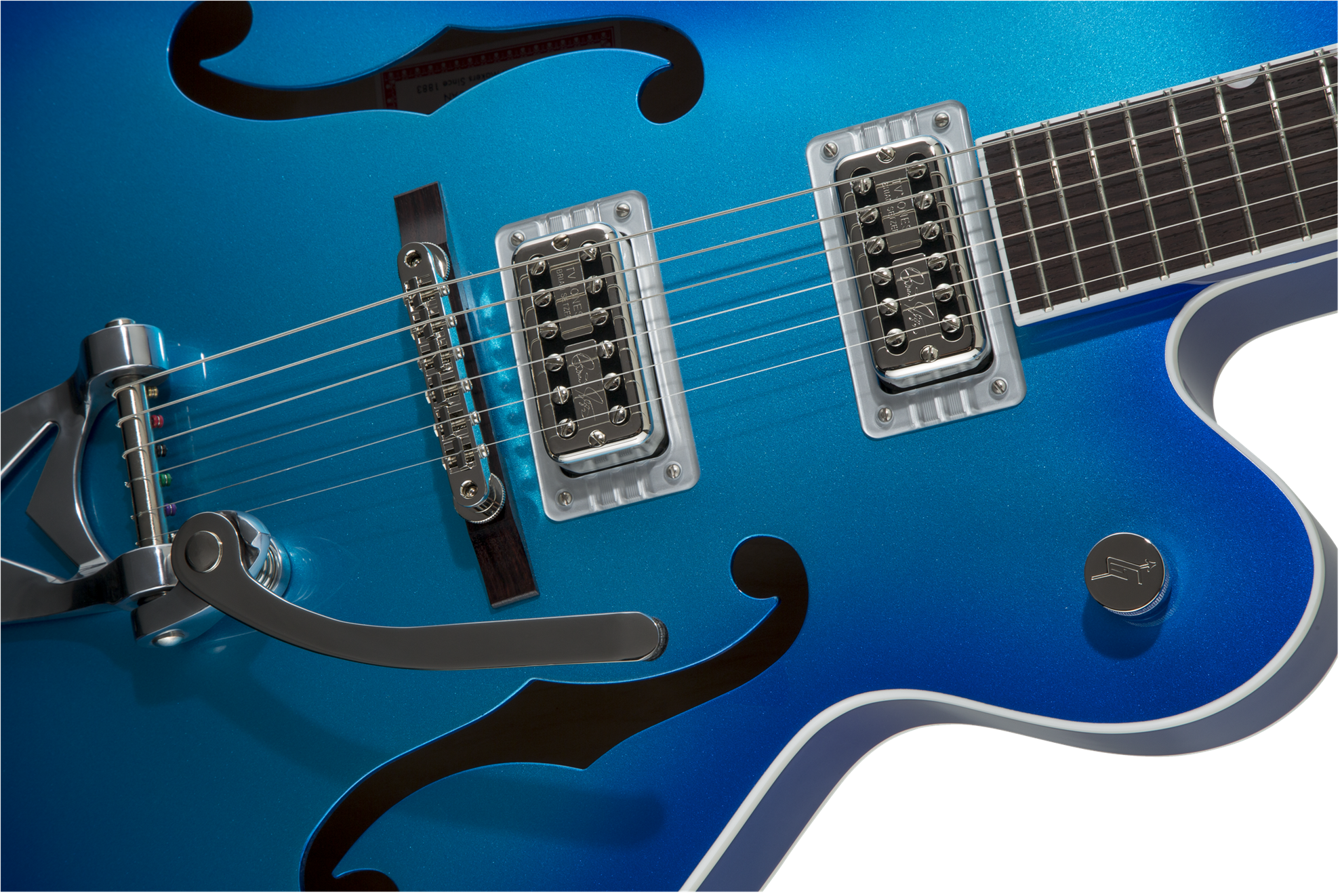Gretsch G6120T-HR Brian Setzer Signature Hot Rod Hollow Body Electric Guitar - Rosewood Fretboard - Candy Blue Burst