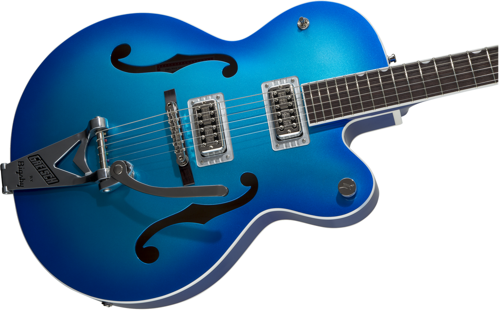 Gretsch G6120T-HR Brian Setzer Signature Hot Rod Hollow Body Electric Guitar with Rosewood Fretboard in Candy Blue Burst