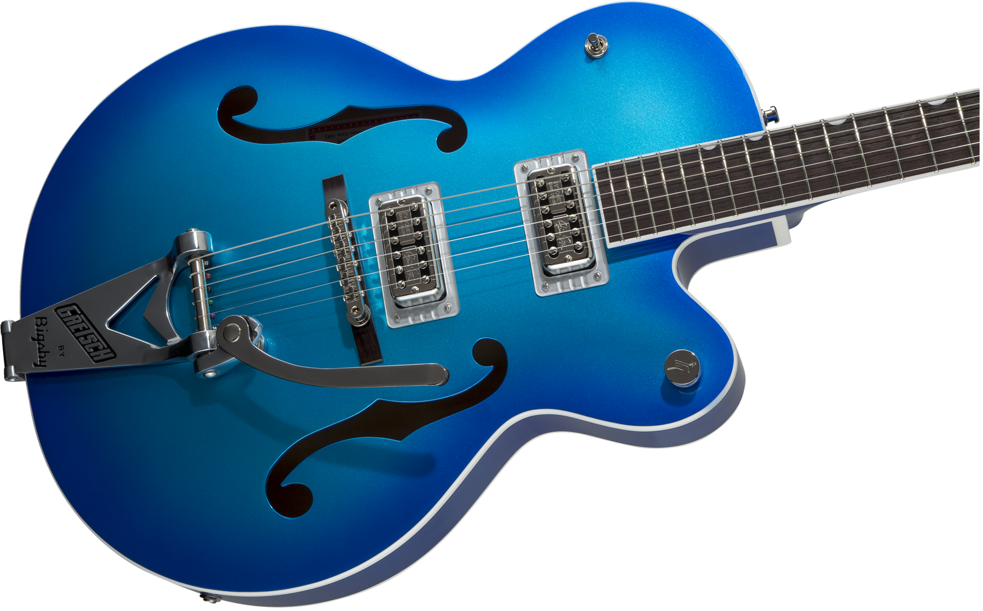 Gretsch G6120T-HR Brian Setzer Signature Hot Rod Hollow Body Electric Guitar - Rosewood Fretboard - Candy Blue Burst
