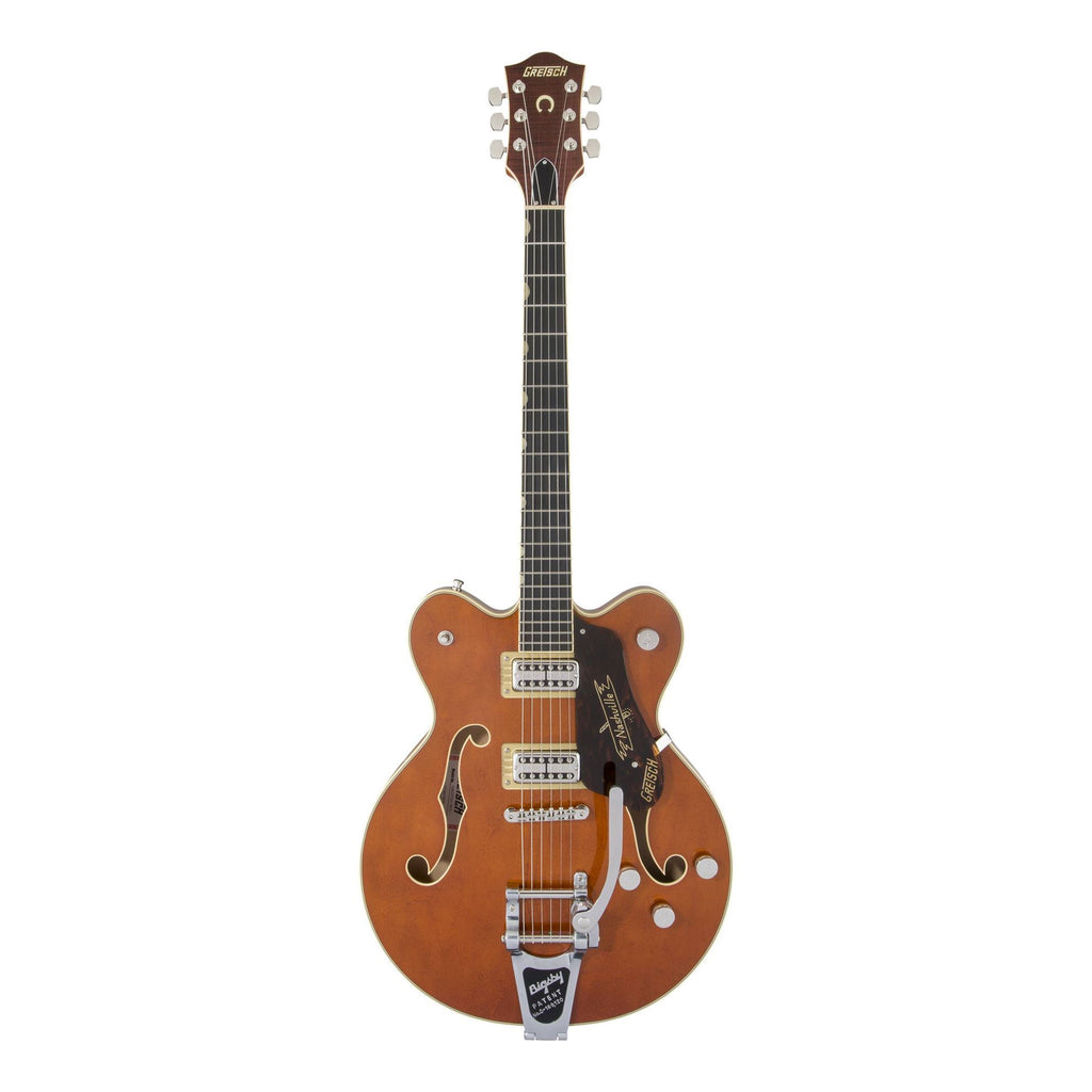 Gretsch G6620T Nashville Center Block double-cut electric guitar in Round-Up Orange with Bigsby tremolo and Filter’Tron pickups.