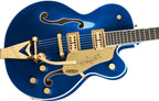 Gretsch G6120TG Players Edition Nashville Hollow Body Electric Guitar with Bigsby and Gold Hardware in Azure Metallic