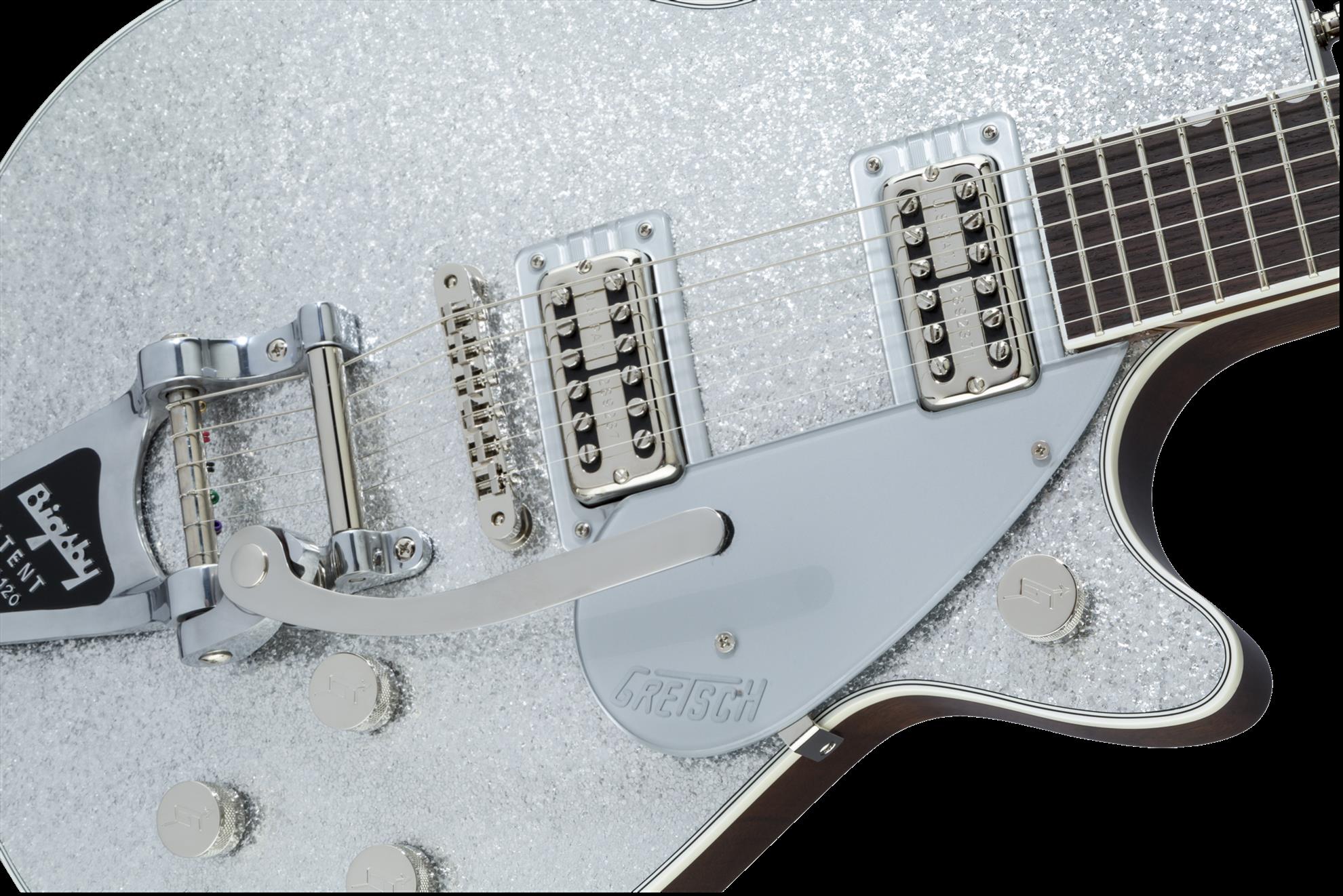 Gretsch G6129T Players Edition Jet Bigsby Electric Guitar Silver Sparkle