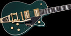 Gretsch G6228TG Players Edition Jet BT electric guitar with Bigsby, gold hardware, ebony fingerboard, in Cadillac Green color.