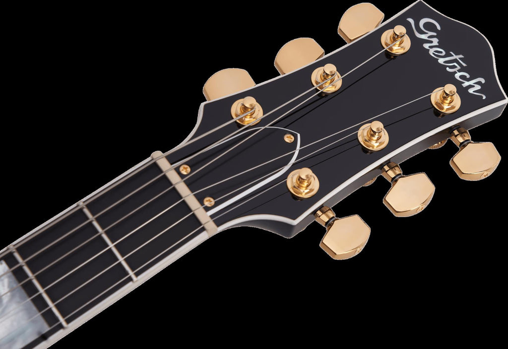 Gretsch G6228TG Players Edition Jet BT electric guitar with Bigsby, gold hardware, ebony fingerboard, in Cadillac Green color.