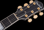 Gretsch G6228TG Players Edition Jet BT electric guitar with Bigsby, gold hardware, ebony fingerboard, in Cadillac Green color.
