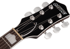 Gretsch G6128T Players Edition Jet DS electric guitar with Bigsby, rosewood fingerboard, black finish, and double-cut body.