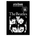 Open guitar songbook titled "The Little Black Songbook of The Beatles Songs" from Books, featuring Beatles lyrics and chords.