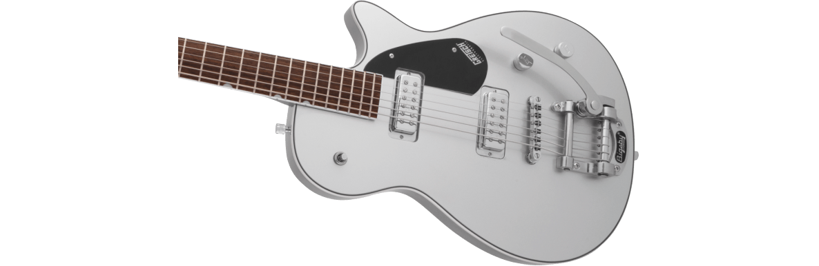 Gretsch G5260T Electromatic Jet Baritone Bigsby Electric Guitar - Laurel Fretboard - Airline Silver