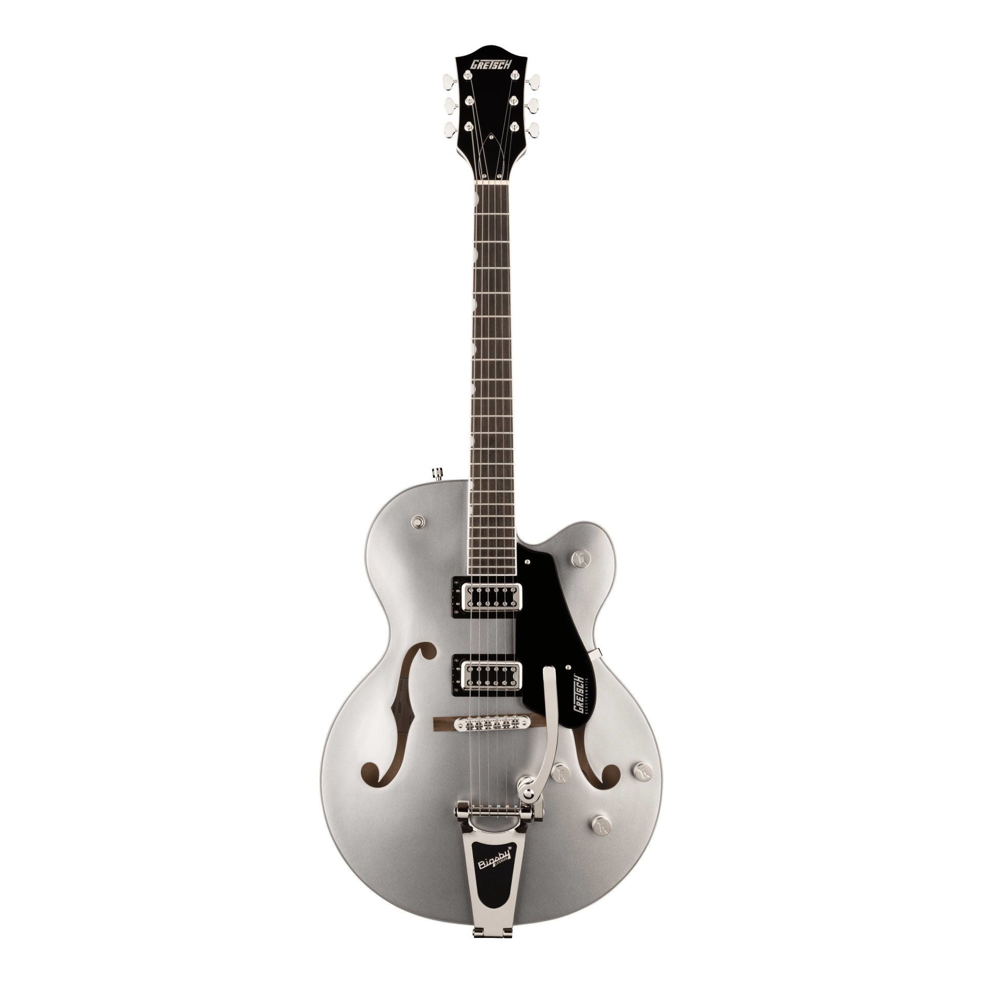 Gretsch G5420T Electromatic Classic Hollow Body Single-Cut Electric Guitar with Bigsby & Laurel Fingerboard in Airline Silver