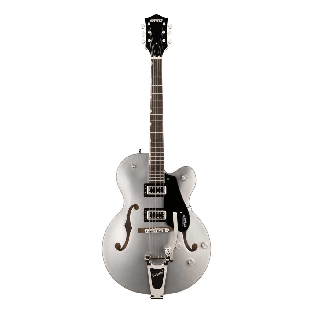 Gretsch G5420T Electromatic Classic Hollow Body Single-Cut Electric Guitar with Bigsby & Laurel Fingerboard in Airline Silver