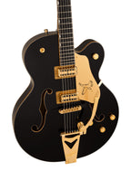 Gretsch Synchromatic Falcon hollow body electric guitar with Bigsby vibrato and ebony fingerboard in black finish.