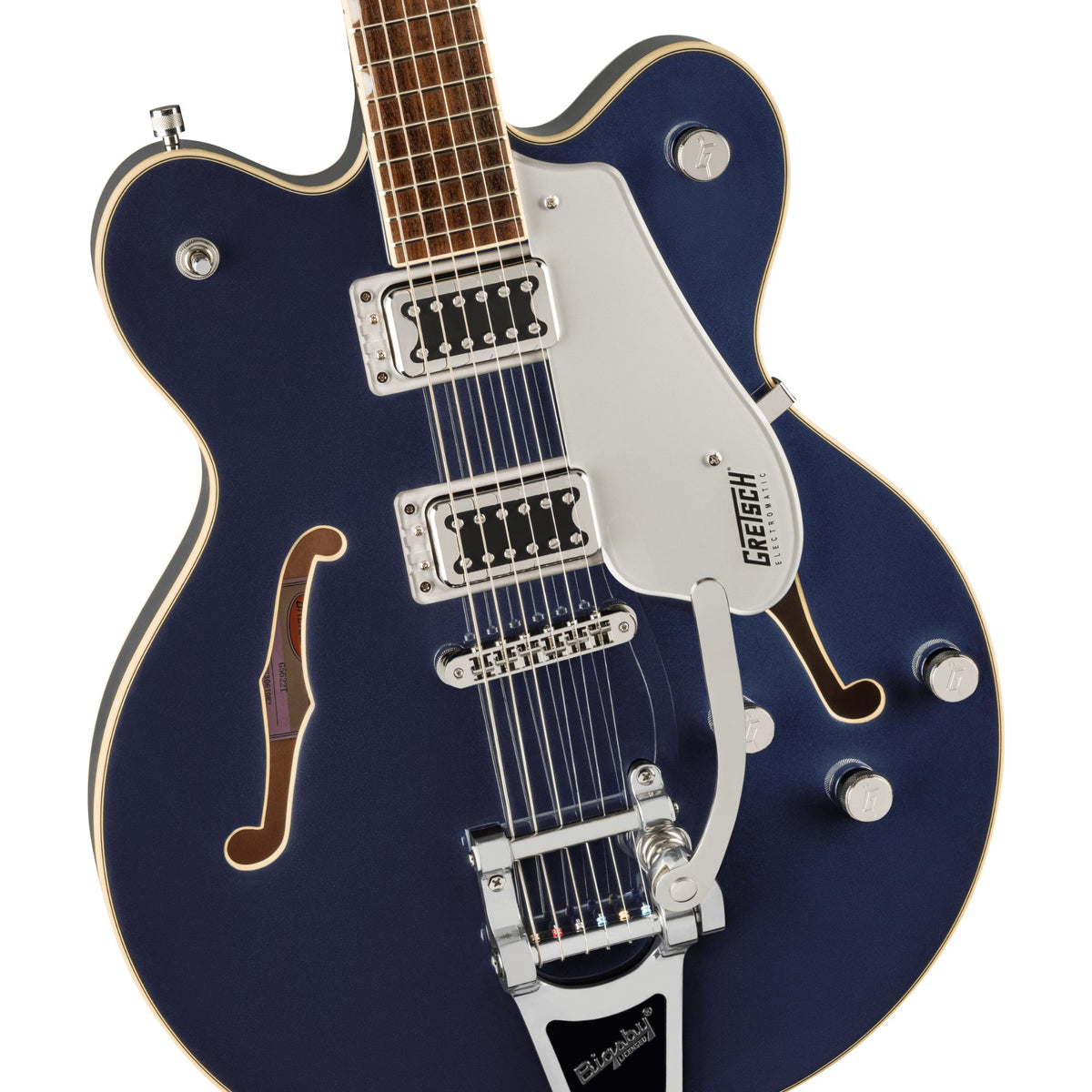 Gretsch G5622T Electromatic Center Block Double Cut electric guitar with Bigsby in Midnight Sapphire finish.