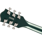 Gretsch G5622T Electromatic Center Block Double Cut electric guitar in Cadillac Green with Bigsby tremolo, showcasing its body and hardware.