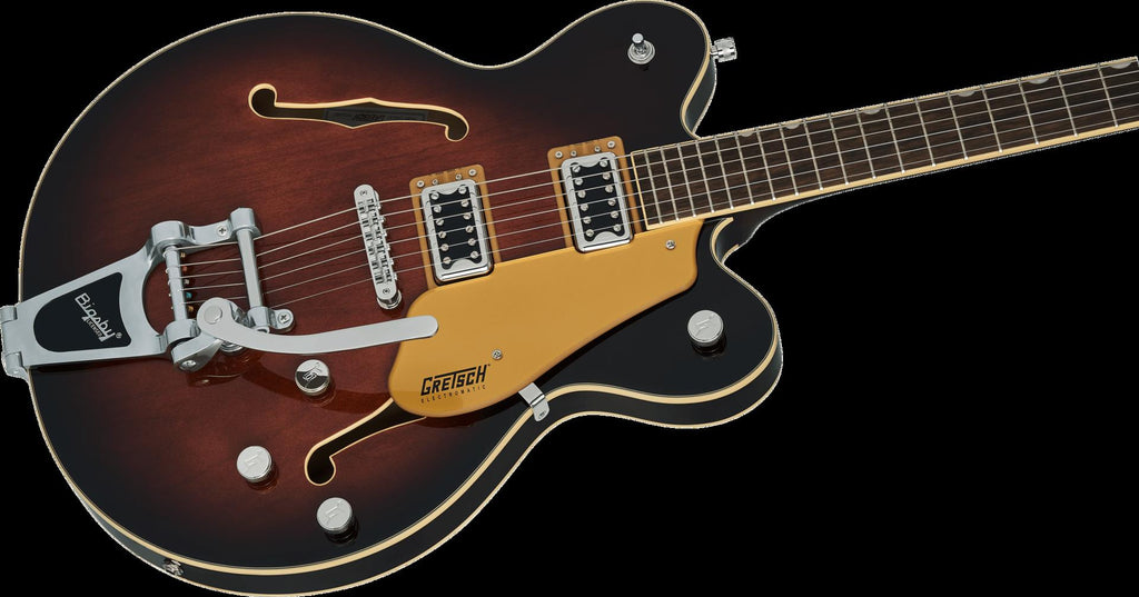 Gretsch G5622T Electromatic Center Block Double-Cut Electric Guitar with Bigsby, Laurel Fingerboard in Single Barrel Burst