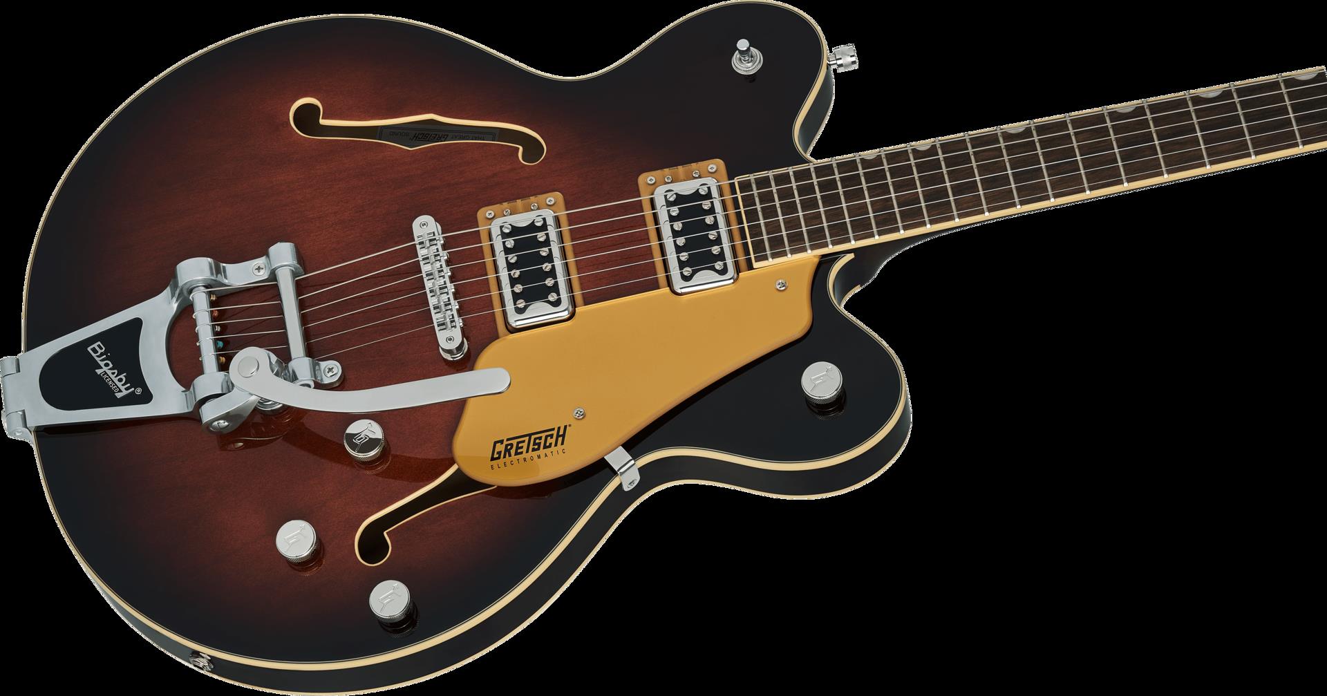 Gretsch G5622T Electromatic Center Block Double-Cut Electric Guitar with Bigsby, Laurel Fingerboard in Single Barrel Burst
