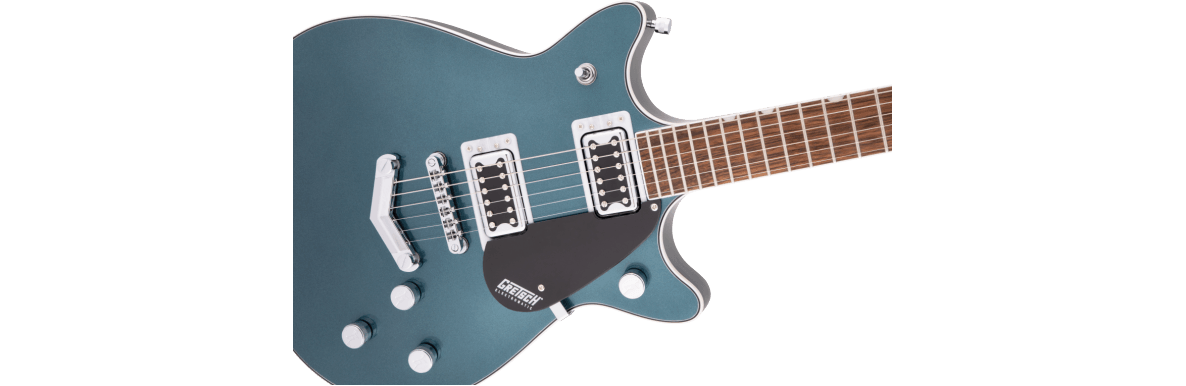 Gretsch G5222 Electromatic Double Jet BT V Stoptail Electric Guitar - Laurel Fretboard - Jade Grey Metallic