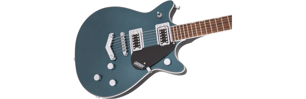 Gretsch G5222 Electromatic Double Jet BT V Stoptail Electric Guitar - Laurel Fretboard - Jade Grey Metallic