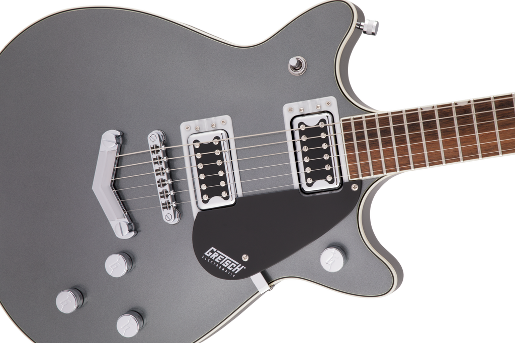 Gretsch G5222 Electromatic Double Jet BT V Stoptail Electric Guitar - Laurel Fretboard - London Grey