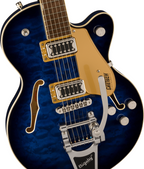 Gretsch G5655T QM Electro C Block Jr. S Cut Quilted Map Bigsby Hudson Sky