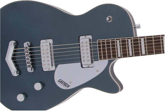 Gretsch G5260 Electromatic Jet Baritone V Stoptail Electric Guitar - Laurel Fretboard - Jade Grey Metallic