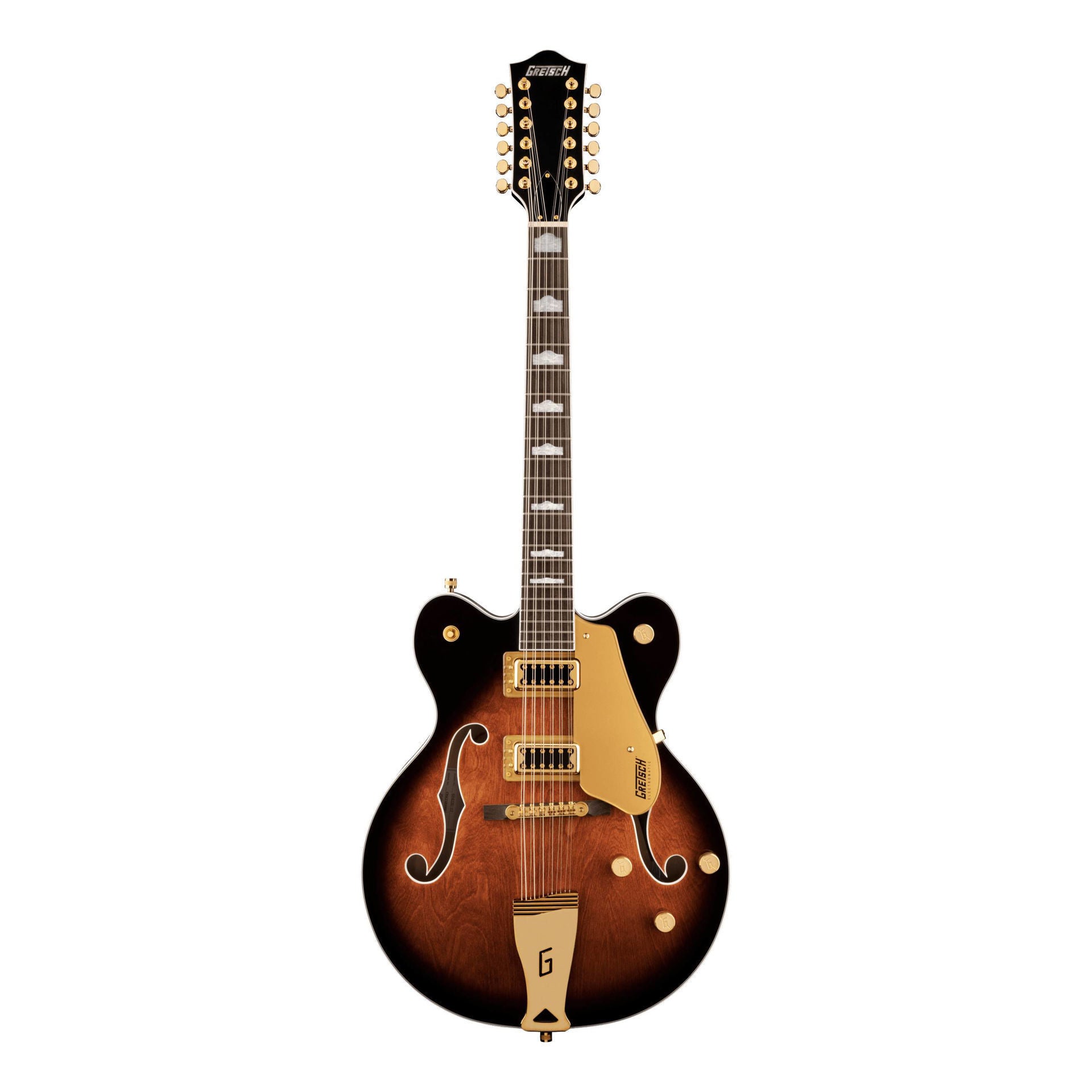 Gretsch G5422G-12 Electromatic Classic Hollow Body Double-Cut 12-String Electric Guitar with Gold Hardware - Single Barrel Burst