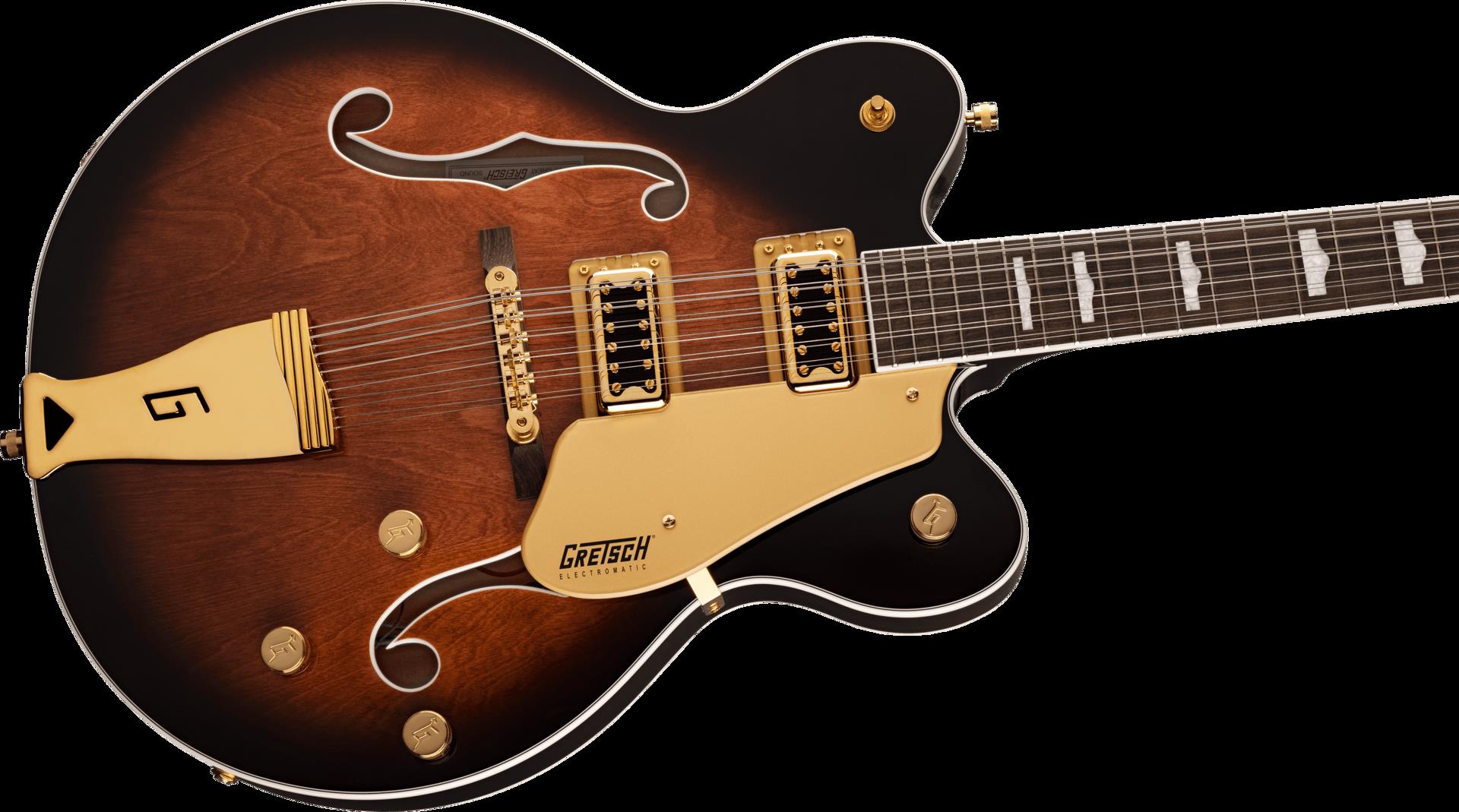 Gretsch G5422G-12 Electromatic Classic Hollow Body Double-Cut 12-String Electric Guitar with Gold Hardware - Single Barrel Burst