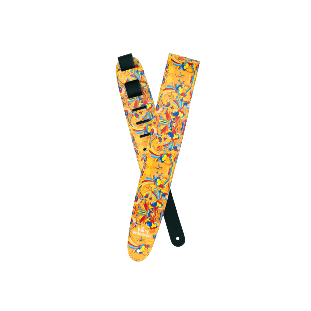 D'Addario The Beatles Yellow Submarine 55th Anniversary Vinyl Guitar Strap - Primrose Prairie
