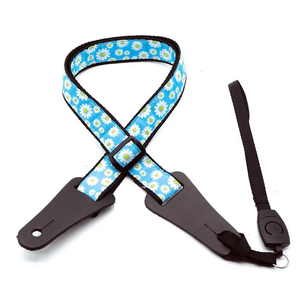 DSL Straps Bluegrass Series Poly Ukulele Strap 1in - COSMOS-BLUE