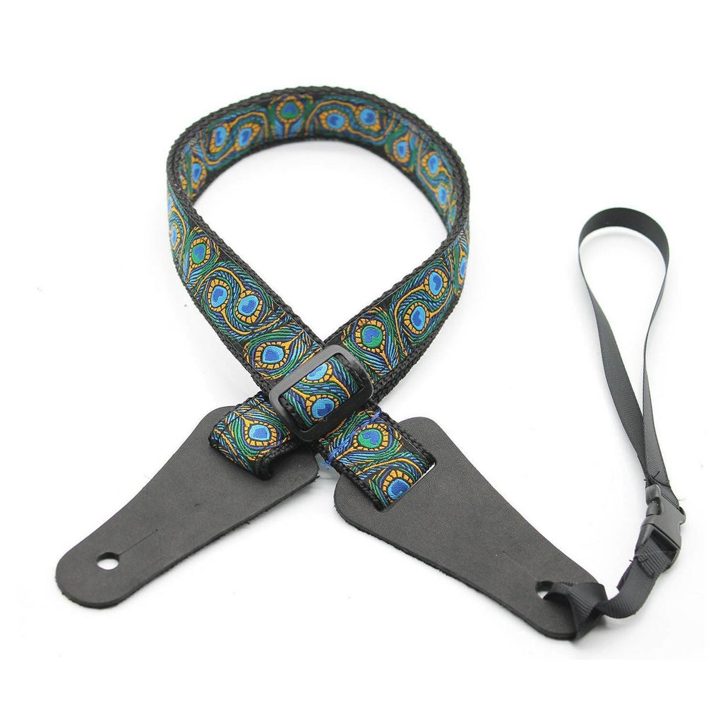DSL Straps Bluegrass Series Poly Ukulele Strap 1in - Peacock