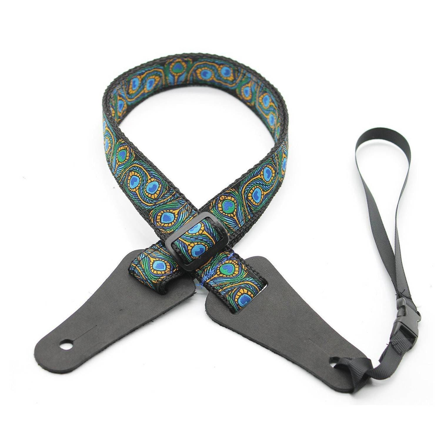 DSL Straps Bluegrass Series Poly Ukulele Strap 1in - Peacock