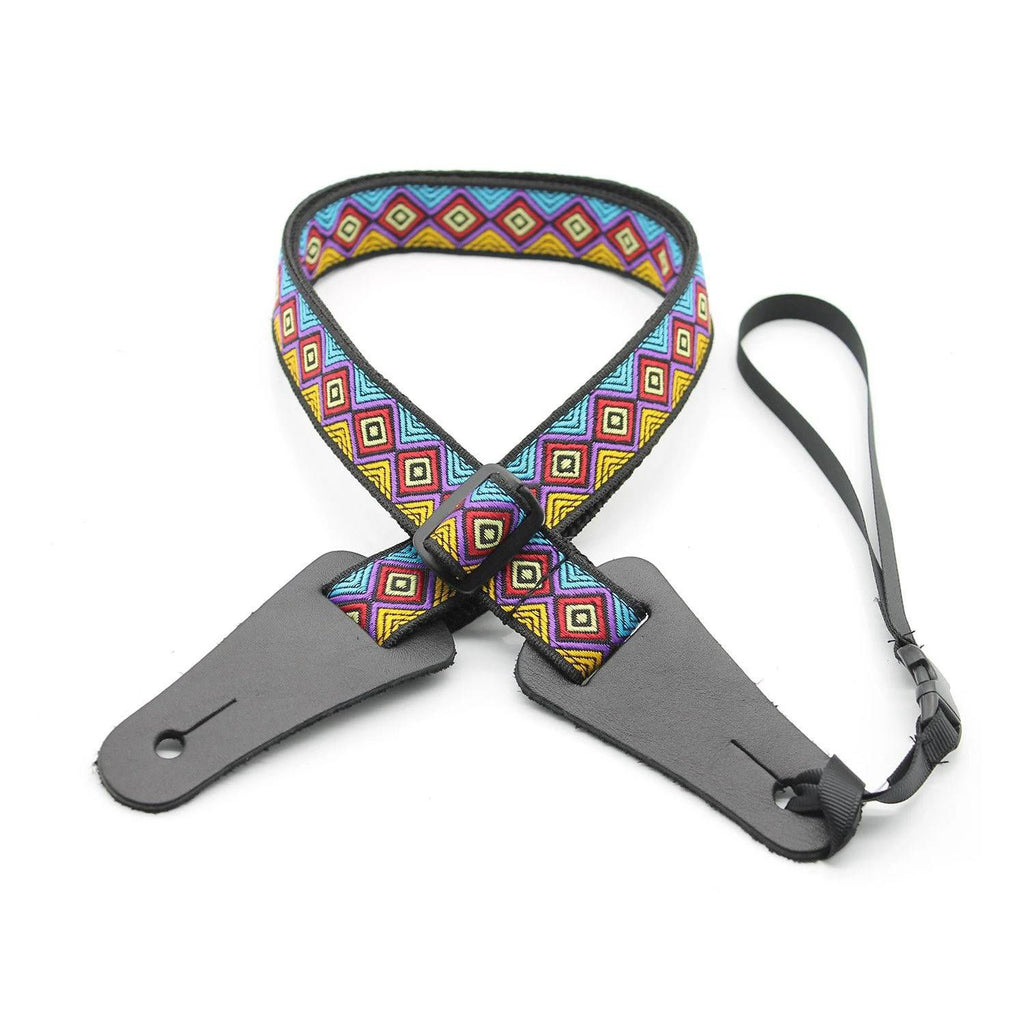 DSL Straps Bluegrass Series Poly Ukulele Strap 1in - Tile Purple